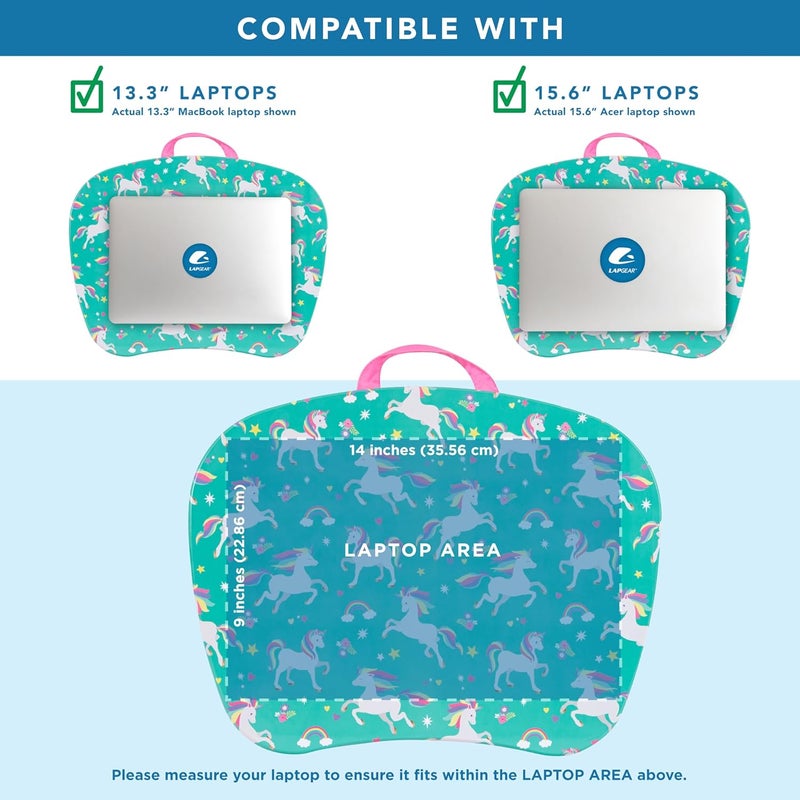 LapGear MyStyle Portable Lap Desk with Cushion - Unicorn - Fits up to 15.6 Inch Laptops - Style No. 45357 - Image 3